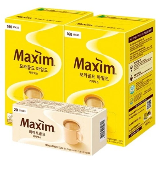 マキシムモカゴールドマイルドコーヒーミックス12g x 320p +ホワイトゴールドコーヒーミックス11.7g x 20p 1セット