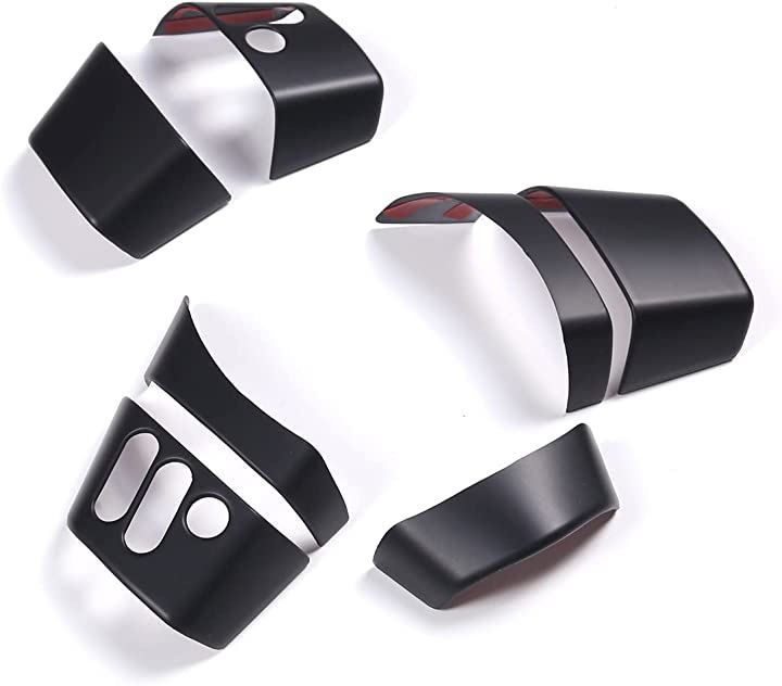 新型 トヨタ FJ クルーザー 専用 2007～2021に適用 ステアリングパネル カバー カーボンファイバー ステアリングホイール フレーム 7点セット