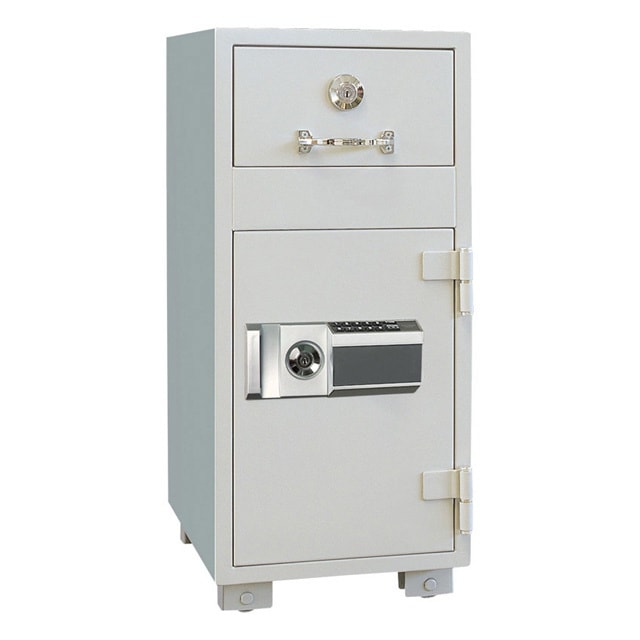 ダイヤセーフ 夜間投入耐火金庫 プッシュタイプ（テンキー式） P79E 重量90kg JIS1時間耐火