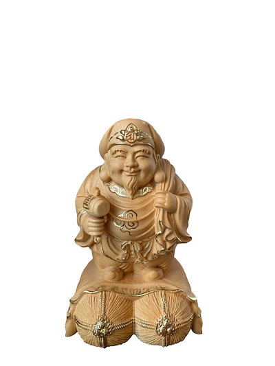 大黒天様 木彫 新品 商売繁盛 仏像 美品 【公式通販】