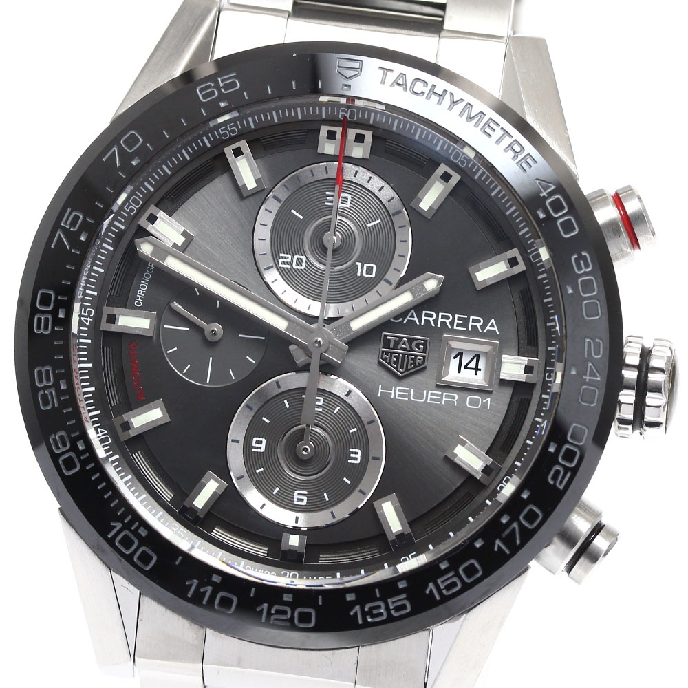 ベルト訳あり タグホイヤー TAG HEUER CAR201W カレラ キャリバー 01 クロノグラフ 自動巻き メンズ _881867【中古】