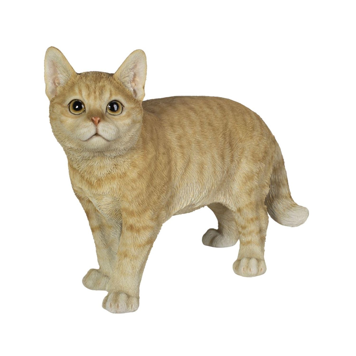 ウービア 歩くダークビスケットとら猫(大) 32×12.8×23.5 人形 フィギュア 置き物 アニマル 動物 ガーデン 装飾 ネコ H22079-5-1