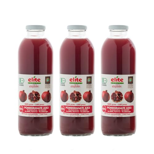 エリートオーガニックザクロジュース 700ml x 3本セット 有機ザクロ100%の濃縮還元ではない