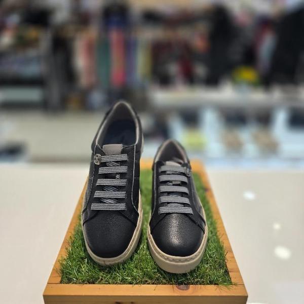 セーブゾーン04 女性コンフォートカジュアル配色ストリングバンディングモダンスニーカー3.5cm ブラック 333AGF (S40834896)