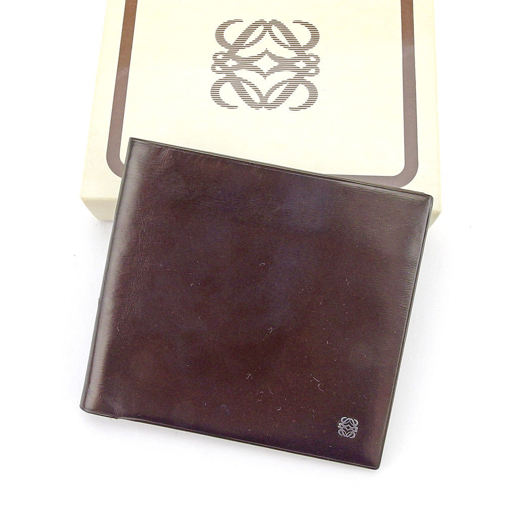 二つ折り 札入れ アナグラム ダークブラウン ブラックシルバー系 中古 16,373円