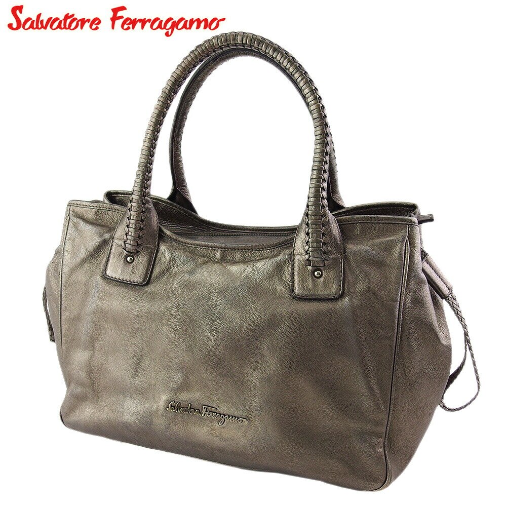 トートバッグ トート ショルダーバッグ メタリック レディース ゴールド シルバー 中古