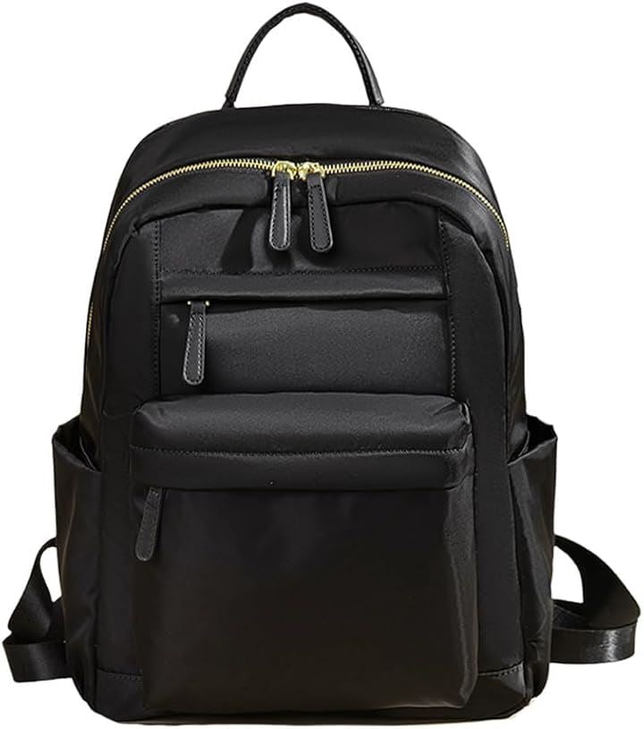 ビジネスリュック レディース PC パソコン収納 A4 14/15.6インチ対応 撥水・耐傷(ブラック(Lサイズ))