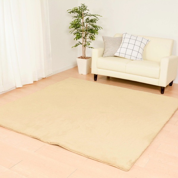 ラビットファータッチ プレミアム ラグ ラパン 130cm180cm ベージュ メーカー直送