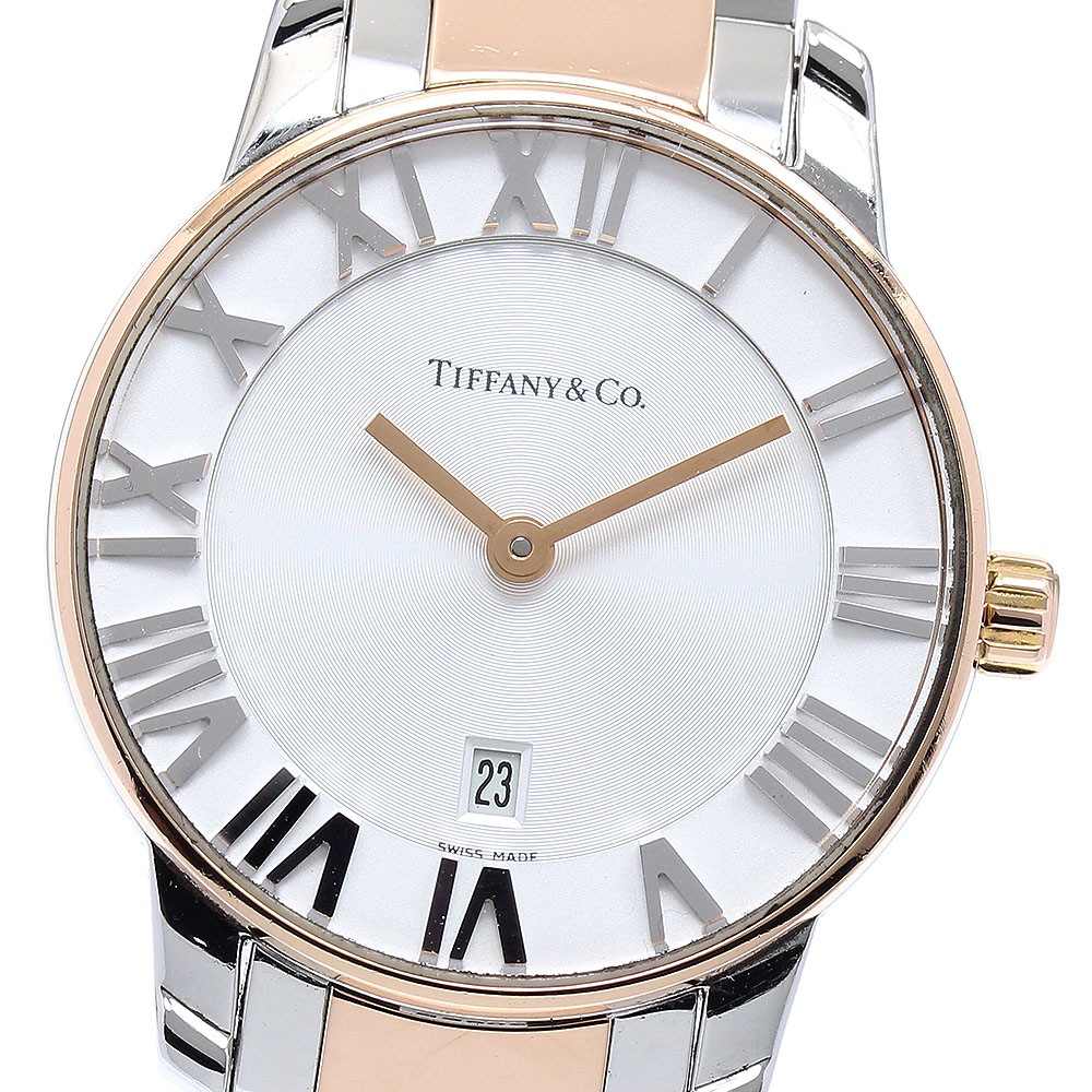 ティファニー TIFFANY&Co. Z1830.11.13A21A00A アトラス ドーム デイト クォーツ レディース _893957【中古】