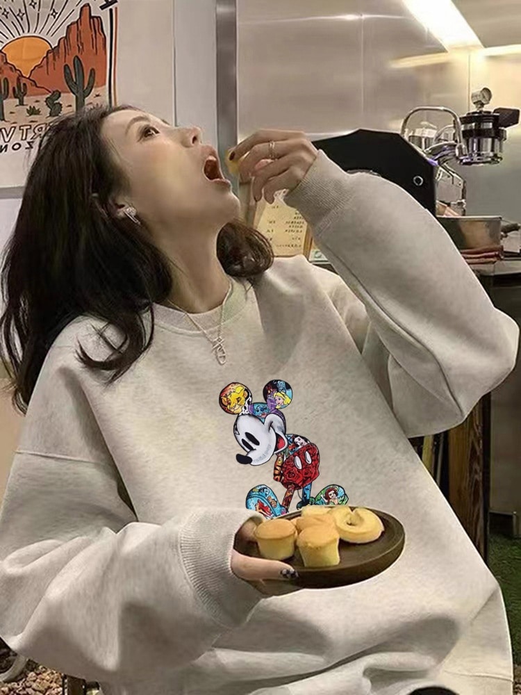 アメリカのトレンディなブランドの秋冬の男性と女性のための純粋な綿のラウンドネックトレーナーフード付きベルベットの厚い底シャツ 5,032円