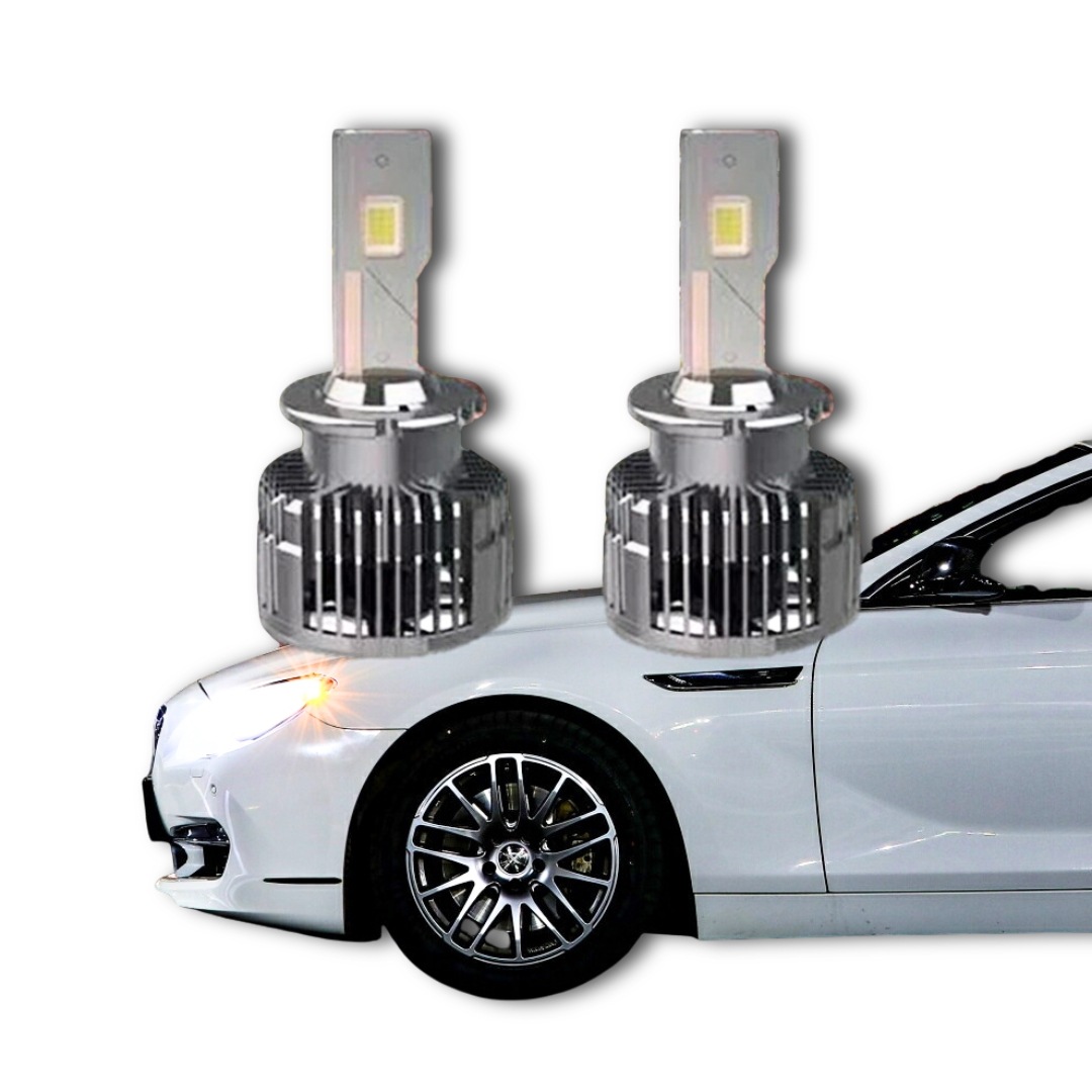 D4S/D4R/D2S/D2R 明るさ2倍以上 無加工で純正HIDをLED化 クラス最強LEDヘッドライト2個セット車検対応 6000K 12000LM 3