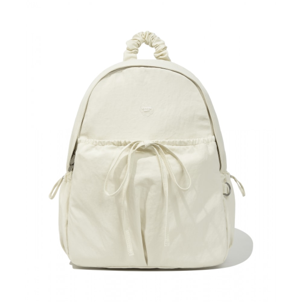 COVERNAT WOMAN クローバーハートシャーリングナイロンバックパックアイボリー