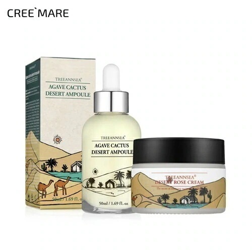 [ツリーアンシー] もちもち保湿セット(アガベカクタスデザートアンプル50ml+デザートローズクリーム50g)・54976