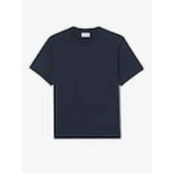 26SS(男性)リネン ストライプ 半袖Tシャツ TH955E-56G 5I1(メランジ ネイビー)