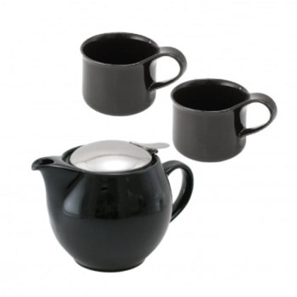 ZERO JAPAN ユニバーサルティーポット3人用 カフェマグスモール ギフトセット BK ZG-201