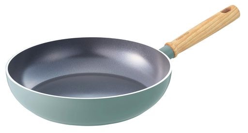 グリーンパン GREENPAN フライパン 28CM IH ガス 対応 有害物質不使用 PFASフリー セラミックコーティング 【メイフラワー】 こびりつきにくい 汚れが落としやすい 少し深め 天然木