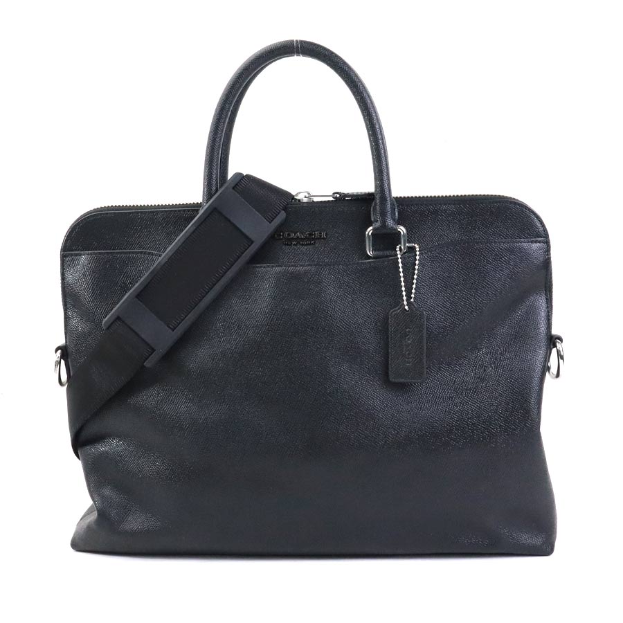 コーチ COACH ハンドバッグ ショルダーバッグ ビジネスバッグ レザー ブラック メンズ 55838k