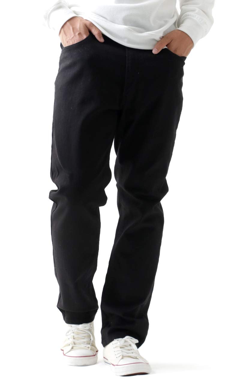 [エドウィン] ジーンズ E403F ふつうのストレート デニムパンツ ストレッチ 日本製 メンズ ブラック 32