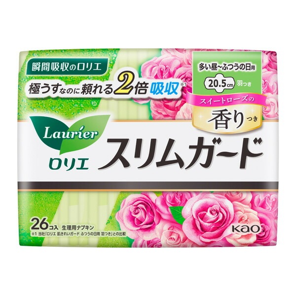 ロリエ スリムガード スイートローズの香り 多い昼ふつうの日用 羽つき（医薬部外品）26個入16 5,872円