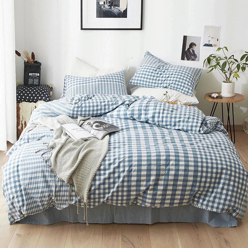 【新作セール】チェック柄 3点セット 洋式和式兼用 ベッド用 防ダニ 寝具セット プレゼント 可愛い 布団カバーセ