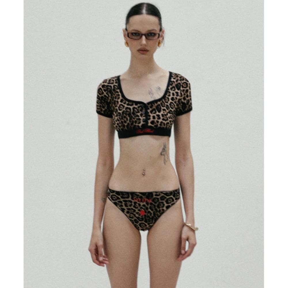 BADBLOOD Leopard 12 Tea Bra Brown w-bra24-015