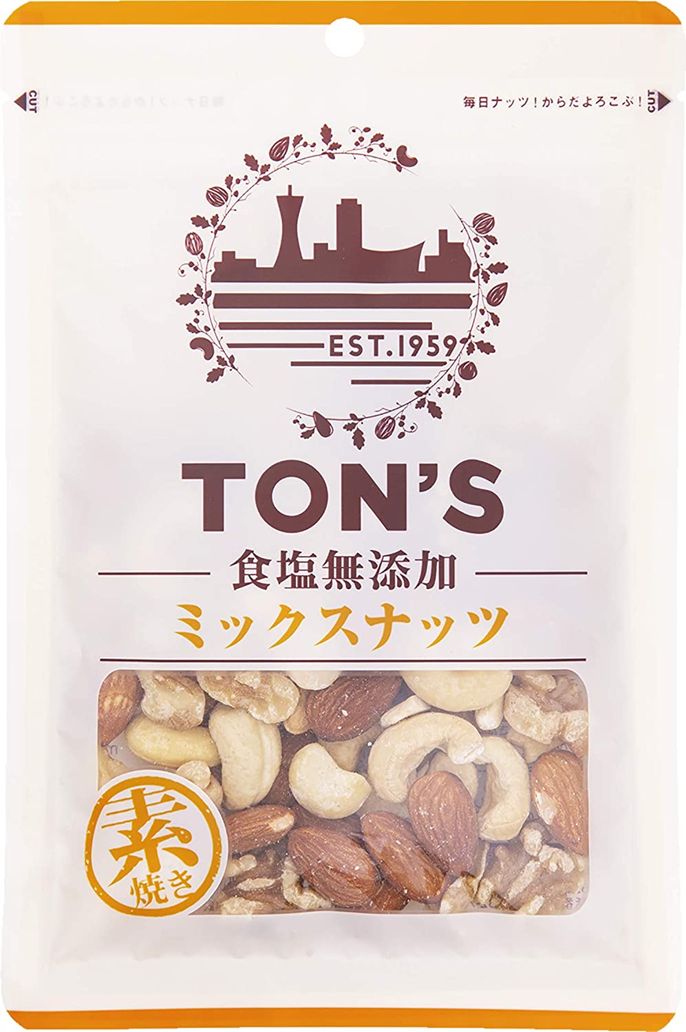 最新な 東洋ナッツ 食塩無添加ミックスナッツ 85g ナッツ類 - panoraec.com