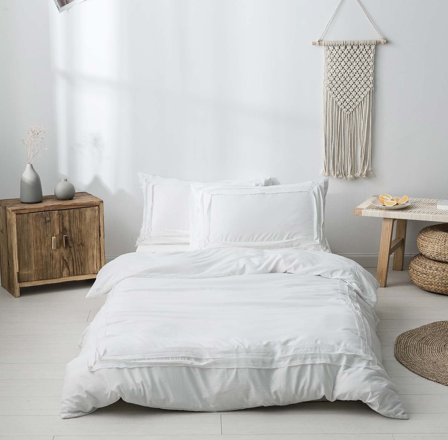 布団カバーセット ベッドカバー ボックスシーツ 北欧 和式 洋式 布団カバー 寝具 4点セット 丸洗 5,158円