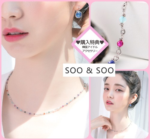 天然石 925Silver ネックレス ビビット BlackPink リサ 着用 ACC 韓国アイドル アクセサリー