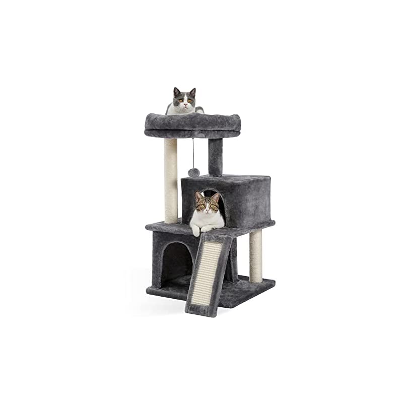 大型猫適用キャットタワー 猫タワー クッション 手入れ簡単 交換用フェルト付き 交換用ポンポン付き