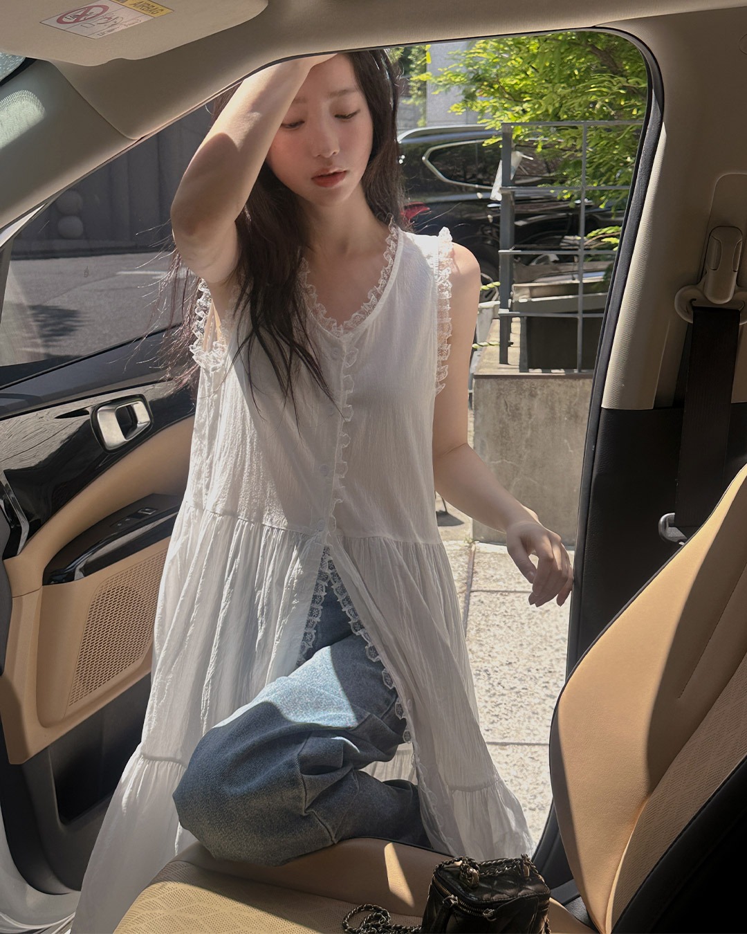 レヴンレースロングワンピース韓国ファッション レディース