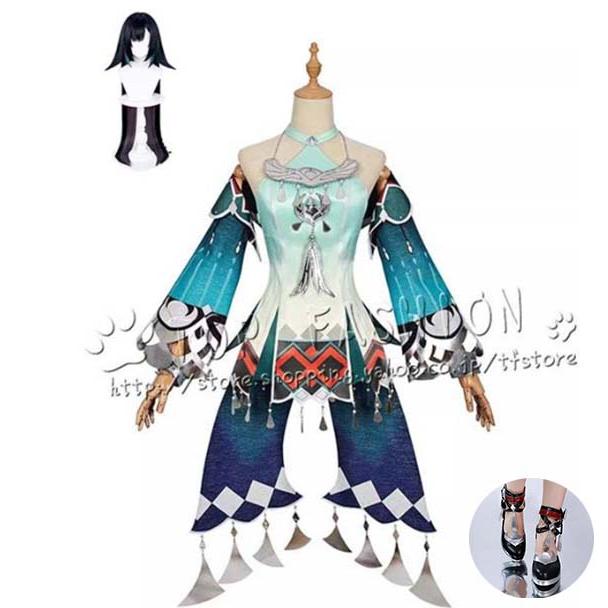 【品質良い 大好評中】原神 げんしん 風 藍硯 コスプレ衣装 ウィッグ cosplay コスチューム ハロウィン クリスマス