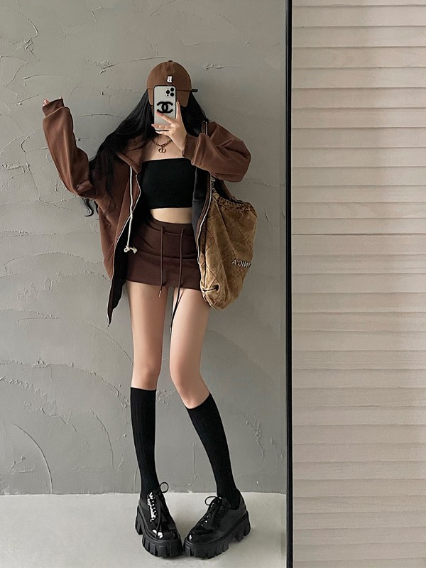 YoungGirlDay ヨーロッパとアメリカのストリートルーズスリムジッパーフード付きプラスベルベット厚手スポーツカジュアルセータージャケット