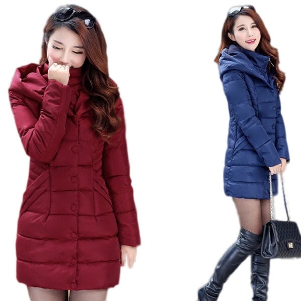 ダウンコート レディース フード 中綿 ジャケット ファスナー ロング 春秋冬 防寒防風