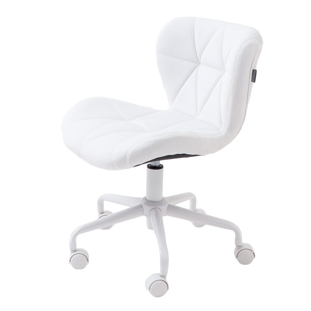 ヤマソロ オフィスチェア デスクチェア デスク チェア コンパクト ベロア調 パンナ カリーノ Panna Carino 42-930 (ベビーホワイト) 40089