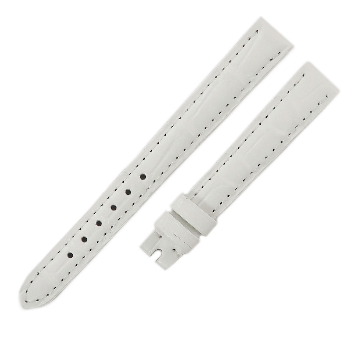 レディース 未使用 純正 クロコ 替え ベルト バンド ストラップ 12ｍｍ 白 3年保証