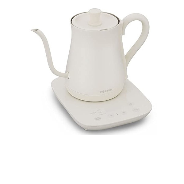 アイリスオーヤマ(IRIS OHYAMA) 電気ケトル 温度調節 ドリップケトル ケトル 600ml 10段階温度調節付 保温