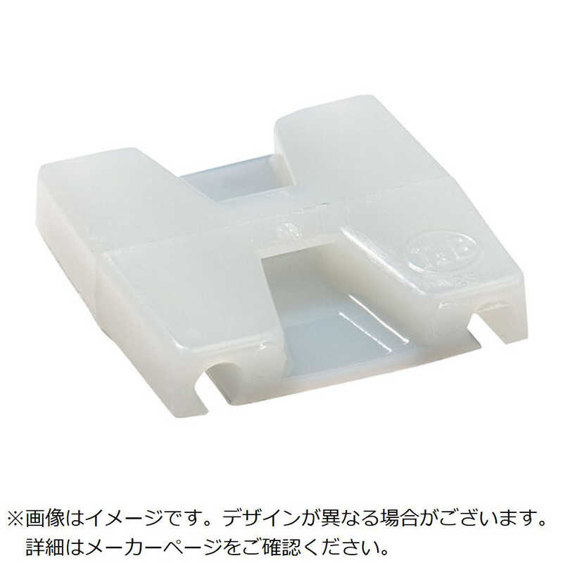 ABB　TY-Rap 結束バンド用平型マウントベース(接着剤固定タイプ) 平型マウンティングベース標準(ナチュラル色)(大袋)タイ幅最大4.8mm1000個入り　TC342