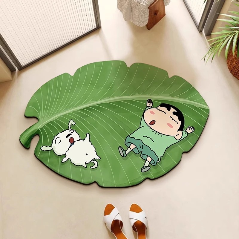【 迅速な出荷 】クレヨンしんちゃん浴室防滑マット珪藻土吸水トイレカーペットかわいい家庭用トイレ入り口マットラグ カーペット カーペット マット ラグマット