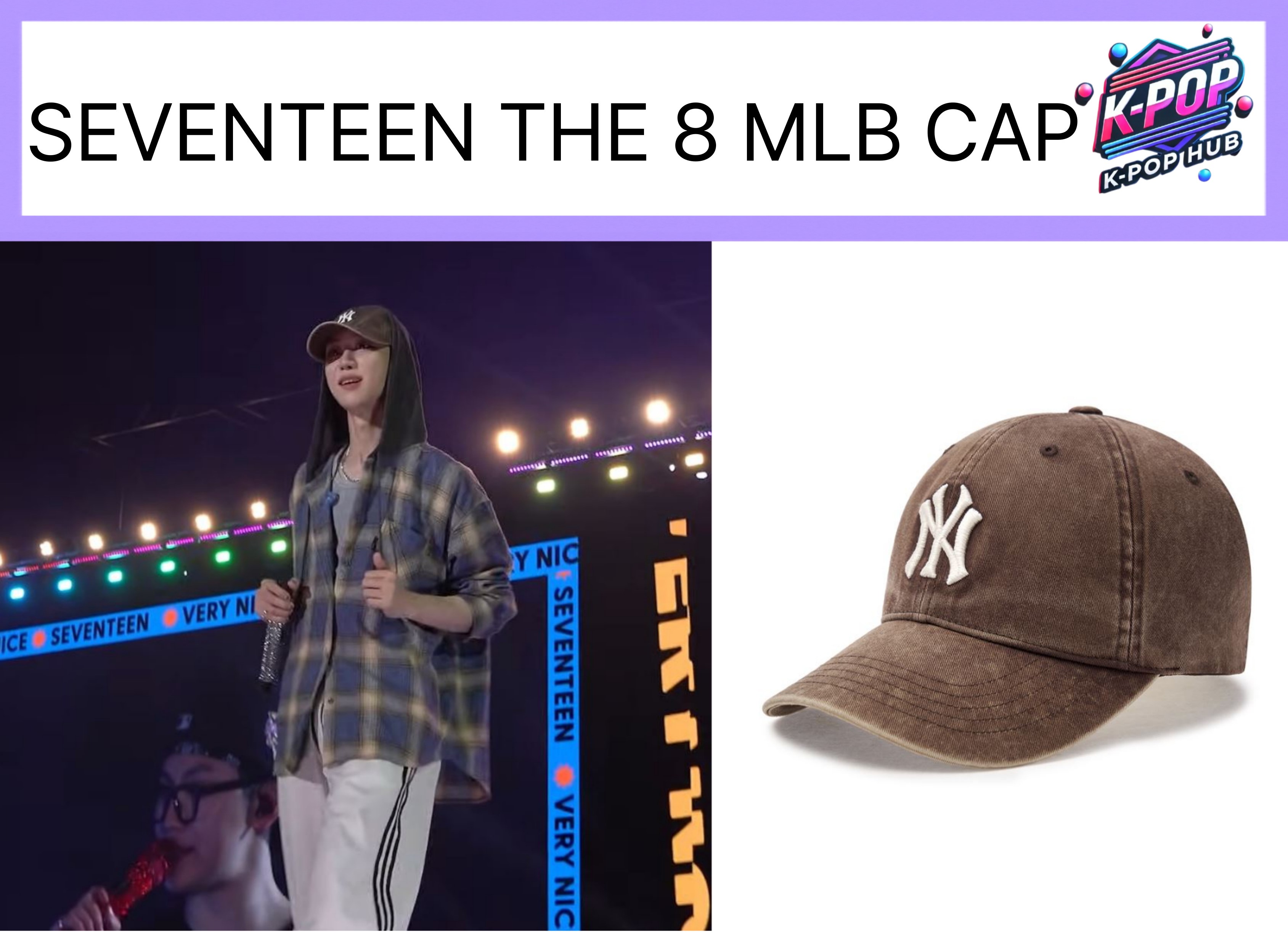 [OFFICIAL] SEVENTEEN THE 8 着用のMLBキャップ