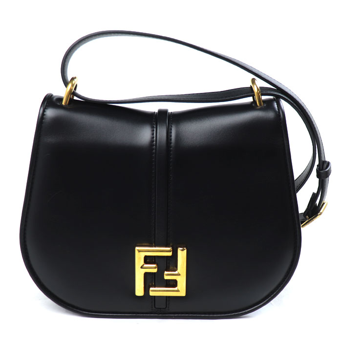 FENDI フェンディ カモン ミディアム ショルダーバッグ ブラック 8BT366 レディース 中古 美品