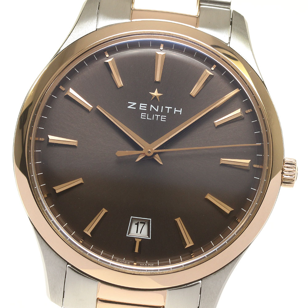 ゼニス ZENITH 51.2020.670 キャプテン セントラルセコンド デイト 自動巻き メンズ 良品 保証書付き_826619【中古】