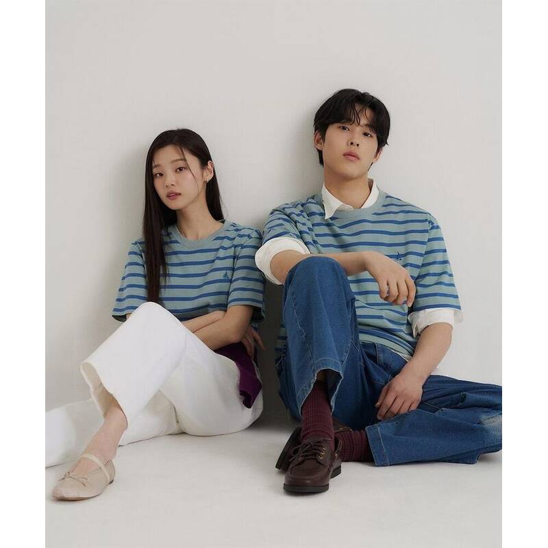 BEANPOLE MEN シングルストライプ半袖Tシャツ ライトグリーン BC6242C30L 422879