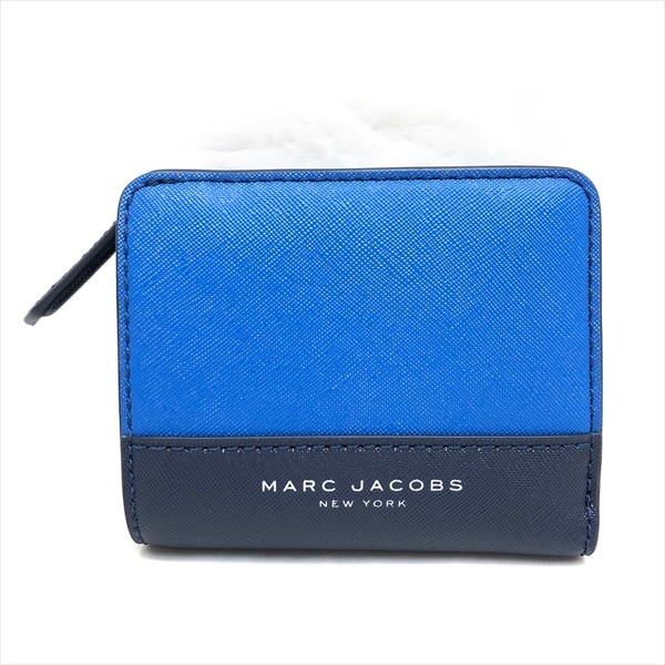 サフィアノ ミニ コンパクト ウォレット ２つ折り財布 M0014235 インディゴー マルチ レデ