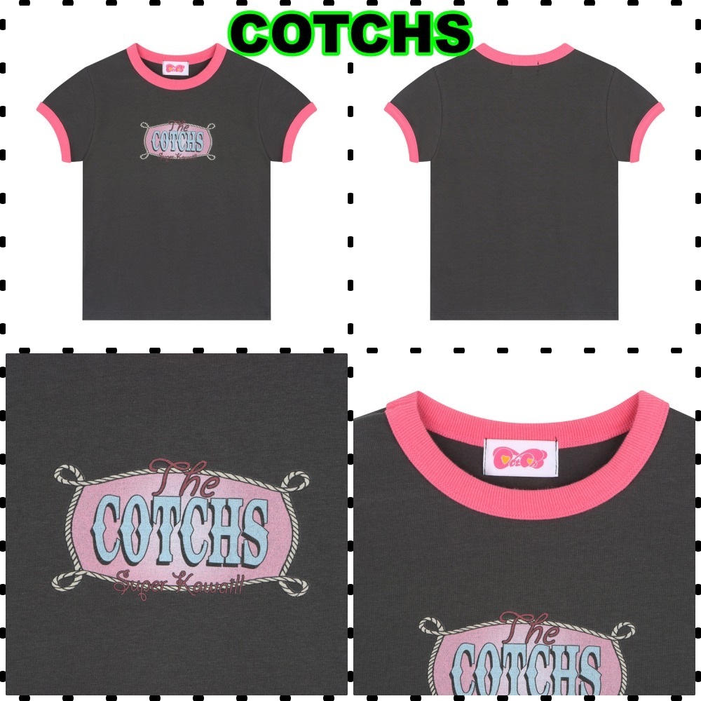 【COTCHS】25SS COTCHS ROPE LOGO RINGER TOP (GIRLS)