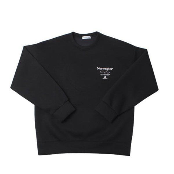 男性用ノルウェーのネオプレン長袖マンツーマンTシャツ RB-TSA-Q001-ブラック