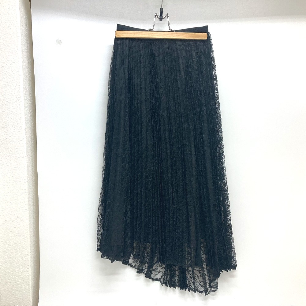 LE CIEL BLEU ルシェルブルー スカート 20A67204 レース ロングスカート スカート ポリエステル ブラック