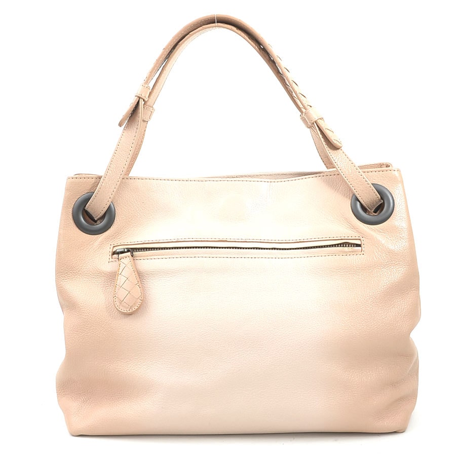 ボッテガヴェネタ BOTTEGAVENETA ハンドバッグ レザー ピンクベージュ レディース r10506a