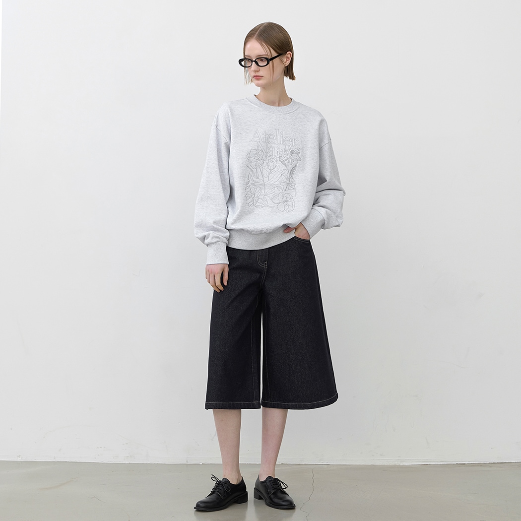 (T-6994)ZOE FLOWER SWEATSHIRT