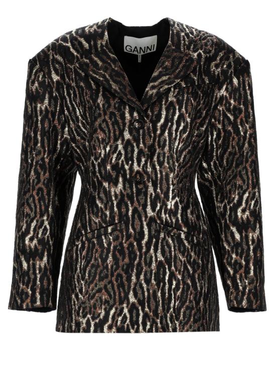 GANNI Women Jackets A1020041 01X ANIMALIER