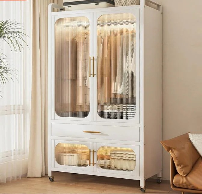 家庭用小型洋服ダンス　クロゼット ベッドルーム モダン シンプル 小型家庭用子供部屋用ルーム 小さな部屋キャビネット シンプルな洋服ダンス